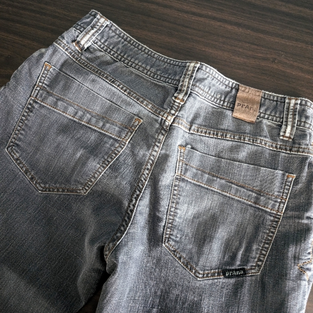 Prana Gray Slim Fit Jeans Mens Size 30W x 32L Worn Condition Used